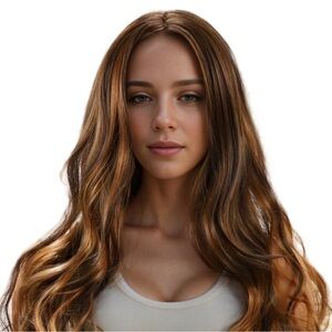 WOMENS LUXURIOUS WIG 18” LONG CURLY WAVY NIB